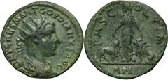 ANCIENT COINS Roman Provincial, Moesia Superior, Viminacium, Gordian III, AERoman Provincial Moesia Superior, Viminacium, Gordian III (238-244), AE 240/241, Viminacium mint Obverse: radiate, draped an