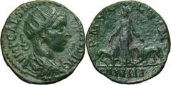 ANCIENT COINS Roman Provincial, Moesia Superior, Viminacium, Gordian III, AERoman Provincial Moesia Superior, Viminacium, Gordian III (238-244), AE 241/242, Viminacium mint Obverse: radiate, draped an