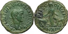 ANCIENT COINS Roman Provincial, Moesia Superior, Viminacium, Volusian, AERoman Provincial Moesia Superior, Viminacium, Volusian (251–253), AE AN XIII = 251/252, Viminacium mint Obverse: laureate head 