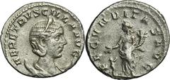 ANCIENT COINS Roman Imperial, Herennia Etruscilla, AntoninianusRoman Imperial Herennia Etruscilla (wife of Trajan Decius), Antoninianus 249-251, Rome mint Obverse: bust of the empress facing right HER