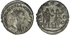 ANCIENT COINS Roman Imperial, Gallienus, AntoninianusRoman ImperialGallienus (253-268), Antoninianus 255-256, Samosata mintObverse: radiate head right IMP C P LIC GALLIENVS P F AVGReverse: Valerian an