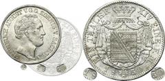 WORLD COINS AND MEDALS | N - P COUNTRIES Germany, Saxony, Friedrich August II, Thaler Dresden 1850 F - VERY RAREVery rare Saxon thaler with the letter F initial of mintmaster Gustav Theodor Fischer. C
