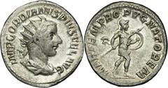 ANCIENT COINS Roman Imperial, Gordian III, AntoninianusRoman ImperialGordian III (238-244), Antoninianus 243-244, Rome mint Obverse: radiate, draped and cuirassed bust rightIMP GORDIANVS PIVS FEL AVGR