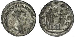 ANCIENT COINS Roman Imperial, Gallienus, AntoninianusRoman ImperialGallienus (253-268), Antoninianus 255-256, Samosata mintObverse: radiate head right IMP C P LIC GALLIENVS P F AVGReverse: Valerian an