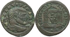 ANCIENT COINS Roman Imperial, Maxentius, FollisRoman ImperialMaxentius (306-312), Follis 307, Rome mintObverse: laureate head rightMAXENTIVS P F AVG Reverse: Roma seated front, head left, shield at he