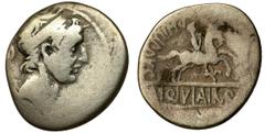 Roman Republic Roman Republic, Marcius Philippus, DenariusRoman RepublicL. Marcius Philippus (56 BC), Denarius 56 BC, Rome mint Obverse: head of Sibyl Herophile right, hair elaborately decorated with 