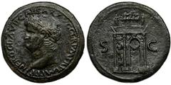 Roman Imperial Roman Imperial, Nero, Sestertius - RARE and BEAUTYRare and beautiful sestertius of Nero, which was minted in Rome in 64 and in Lyon between 65 and 67. The triumphal arch (Arcus Neronis)