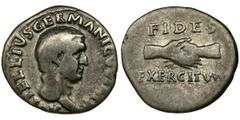 Roman Imperial Roman Imperial, Vitellius, Denarius - RARERare denarius of Vitellius, one of the shorter reigning emperors. He ruled only less than 12 months. Roman ImperialVitellius (69), Denarius 69,
