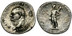 Roman Imperial Roman Imperial, Vespasian, DenariusRoman ImperialVespasian (69-79), Denarius 77-78, Rome mint Obverse: head of the emperor facing left IMP CAESAR VESPASIANVS AVGReverse: Mars standing l