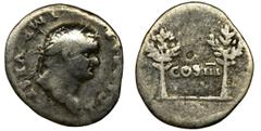 Roman Imperial Roman Imperial, Titus, Denarius - VERY RAREVery rare Titus denarius, with a rarity of R2 in the RIC catalog, with the reverse type copied from Octavian Augustus aureus and denarius that