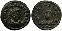Roman Imperial Roman Imperial, Carinus, Billon Antoninian - VERY RARERare and well preserved Carinus billon antoninianus with pontifical implementst on the reverse. In this variation, there are two le