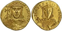 Byzantine Empire Cesarstwo Bizantyjskie, Nicephorus I, Stauracius, Solidus - RZADKIRzadko spotykany solidus, na awersie oraz rewersie niewielka powierzchnia niedobicia stempla, ale poza tym piękne ost