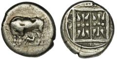 ANCIENT COINS Greece, Ilyria, Dyrrhachium, StaterIllyrian stater with very characteristic for this type representation of cow with calf on the obverse. Greece Ilyria, Dyrrhachium, Drachm 340-280 BCObv