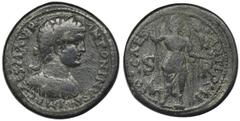 ANCIENT COINS Roman Provincial, Pisidia, Antioch, Caracalla, AERoman ProvincialPisidia, Antioch, Caracalla (198-217), AE, Antioch mintObverse: bust rightIMP ANTONINVS PIVS AVGReverse: Mên standing rig