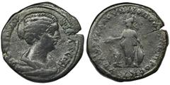 ANCIENT COINS Roman Provincial, Moesia Inferior, Nicopolis ad Istrum, Plautilla, AE - VERY RAREVery rare variety with Athena without spear, in the Varbanov catalog marked with the rarity level R5, whi