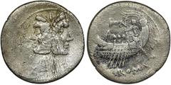ANCIENT COINS Roman Republic, C. Fonteius, DenariusRoman RepublicC. Fonteius (114–113 BC), Denarius, Rome mintObverse: head of JanusReverse: galley to left, at the top C FONT, ROMA in exerque Republik