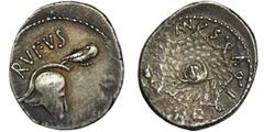 ANCIENT COINS Roman Republic, Mn. Cordius Rufus, DenariusVery nice denarius minted in Rome in 46 BC, by one of the monetary triumvirs (tres viri monetales) of that year, Manius Cordius Rufus. Roman Re