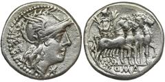ANCIENT COINS Roman Republic, Q. Caecilius Metellus, DenariusRoman Republic Q. Caecilius Metellus, Denarius 130 BC, Rome mint Obverse: Roma head right, Q. METE behind her, star in front of her Reverse