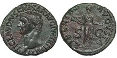 ANCIENT COINS Roman Imperial, Claudius, AsRoman Imperial Claudius (41-54), As 50-54, Rome mint Obverse: bare head leftTI CLAVDIVS CAESAR AVG P M TR P IMP P PReverse: draped figure of Libertas standing
