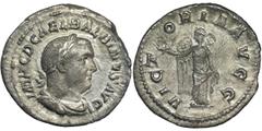 ANCIENT COINS Roman Imperial, Balbinus, Denarius - RAREVery rare denarius of Balbinus, one of the shortest reigning Emperors in Roman history. Balbinus was proclaimed emperor at the same time as Pupie