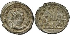 ANCIENT COINS Roman Imperial, Valerian I, AntoninianusRoman Imperial Valerian I (253-260), Antoninianus 253-260, Antioch mint Obverse: radiate and draped bust right IMP C P LIC VALERIANVS AVG Reverse: