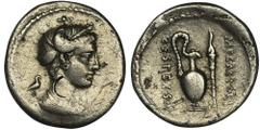 ANCIENT COINS Roman Republic, M. Plaetorius M.f. Cestianus, Denarius - RARERare republican denarius.Ex. Agora Auctions, Auction 58, 2016.Roman Republic M. Plaetorius M.f. Cestianus (69 BC), Denarius 6