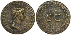 ANCIENT COINS Roman Imperial, Agrippina Senior, SestertiusRoman Imperial Agrippina Senior (5-33), Sestertius, Rome mint, struck under Claudius 42-43 ADObverse: head facing rightAGRIPPINA MF GERMANICI 