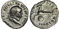 ANCIENT COINS Roman Imperial, Vespasian, Denarius - VERY RAREVery rare Vespasian denarius, only 16 listings on Coinarchives. Ex. Agora Auctions, Auction 38, 2015. Roman Imperial Vespasian (69-79), Den