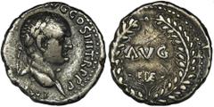ANCIENT COINS Roman Imperial, Vespasian, Denarius - RARERare Vespasian denarius with AVG EPHE in the wreath on the reverse. The coin was minted in the transitional phase, when the monogrammatic mint m