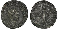 ANCIENT COINS Roman Imperial, Claudius II Gothicus, Antoninianus - RARERare issue with Aequitas on the reverse.Roman ImperialClaudius II Gothicus (268–270), Antoninianus 268, Mediolanum mint Obverse: 