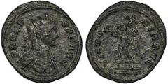 ANCIENT COINS Roman Imperial, Probus, AntoninianusRoman Imperial Probus (276-282), Antoninianus 281, Rome mint Obverse: radiate bust of the emperor right IMP PROBVS P F AVGReverse: Victory advancing t