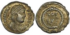 ANCIENT COINS Roman Imperial, Valens, Siliqua - RARERare Valens siliqua minted in the fifth officine with the mark CP•Є.In this variant, only 6 listings on Coinarchives.Ex. Auctiones GmbH, eAuction 38