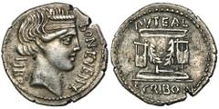 ANCIENT COINS Roman Republic, L. Scribonius Libo, DenariusEx NAC sale 78, 2014, 1985. Roman Republic L. Scribonius Libo (62 BC), Denarius 62 BC, Rome mint Obverse: head of Bonus Eventus right, BON EVE