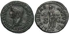 ANCIENT COINS Roman Imperial, Claudius, AsRoman Imperial Claudius (41-54), As 50-54, Rome mint Obverse: bare head leftTI CLAVDIVS CAESAR AVG P M TR P IMP P PReverse: draped figure of Libertas standing
