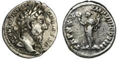 ANCIENT COINS Roman Imperial, Marcus Aurelius, DenariusRoman Imperial Marcus Aurelius (161-180), Denarius 174-175, Rome mint Obverse: laureate head right ANTONINVS AVG ARMENIACVS Reverse: personificat