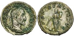 ANCIENT COINS Roman Imperial, Maximinus I Thrax, DenariusRoman ImperialMaximinus I Thrax (235-238), Denarius 235-236, Rome mintObverse: laureate, draped, and cuirassed bust rightIMP MAXIMINVS PIVS AVG
