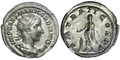 ANCIENT COINS Roman Imperial, Gordian III, Antoninianus - NGC MSAttractive coin with intense mint luster.Coin received high grade in the NGC, 5/5 for the strike and for the surface 4/5.Roman ImperialG
