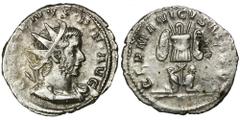 ANCIENT COINS Roman Imperial, Gallienus, AntoninianusRoman Imperial Gallienus (253-268), Antoninianus 258–259, Lugdunum mintObverse: radiate head right GALLIENVS P F AVGReverse: trophy between two cap