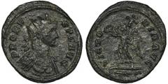 ANCIENT COINS Roman Imperial, Probus, AntoninianusRoman Imperial Probus (276-282), Antoninianus 281, Rome mint Obverse: radiate bust of the emperor right IMP PROBVS P F AVGReverse: Victory advancing t