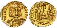 ANCIENT COINS Byzantine Empire, Constantine IV, Solidus - NGC MSMint state, highly lustrous.Byzantine Empire Constantine IV (668-685), Solidus 674-681, Constantinople mintObverse: helmeted and cuirass