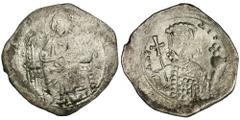ANCIENT COINS Byzantine Empire, Alexius I Comnenus, Aspron trachyByzantine EmpireAlexius I Comnenus (1081-1118), Aspron trachy 1092/3-1118, Constantinople mint Obverse: Christ Pantokrator seated facin