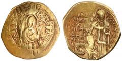 ANCIENT COINS Byzantine Empire, Andronicus II Palaeologus, HyperpyronByzantine Empire Andronicus II Palaeologus (1282–1328), Hyperpyron 1282-1295, Constantinople mintObverse: Nimbate and draped bust o