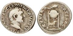 Foreign coins Roman Empire. Vitelius. Denarius. ND (69 AD). Ric 70, 19.35. 3,1 g. Fine.