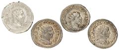 Foreign coins Roman Empire. Philips I Arabs. Lot (4) Antonianus. ND (244 - 249). F - XF. KM 74.22-12, RIC 44f, KM 74.22-5, RIC 58.