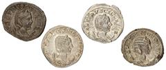 Foreign coins Roman Empire. Otacilia Severa & Herennia Etruscilla,. Lot (4) Antonianus. ND (249 - 251 AD). F / VF. RIC 116, RIC 119, RIC 58f 2x.