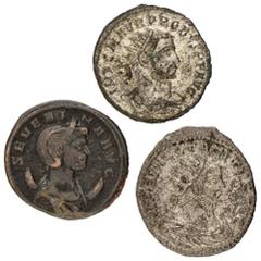 Foreign coins Roman Empire. Severina, Tacitus, Probus. Lot (3) Antonianus. ND (270 - 282 AD). F - VF. RIC 4, RIC 83ff, RIC 641ff.