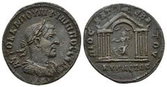 Roman Imperial Coins Philip I, 247 - 249 AD AE Octassarion, 29mm, 9.84 grams, Cyrrhestica, Cyrrhus Mint Obverse: Laureate, draped and cuirassed bust of Philip right. Reverse: Hexastyle temple with Zeu