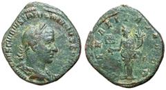 Roman Imperial Coins Trebonianus Gallus, 251 - 253 AD AE Sestertius, Rome Mint, 30mm, 22.06 grams Obverse: IMP CAES C VIBIVS TREBONIANVS GALLVS AVG, Laureate, draped and cuirassed bust of Trebonianus 