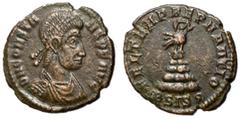 Roman Imperial Coins Constans, 337 - 350 AD AE Follis, Siscia Mint, 19mm, 2.28 grams Obverse: D N CONSTANS P F AVG, Diademed, draped and cuirassed bust of Constans right. Reverse: FEL TEMP REPARATIO, 