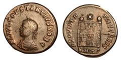 Roman Coins Constantius II, as Caesar, 324 - 337 AD AE19, Nicomedia Mint, 3.08 grams Obverse: FL IVL CONSTANTIVS NOB C, Laureate, draped and cuirassed bust of Constantius left. Reverse: PROVIDENTIA CA